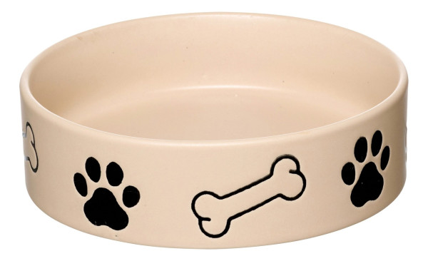 Napf MIKA DOG beige in beige aus Steingut