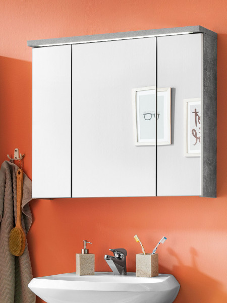 Spiegelschrank LUCKY in grau aus Dekor