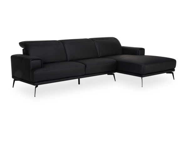 Polsterecke HARPER HUMERA in schwarz aus Leder