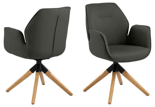 Armlehnstuhl AURA in grau