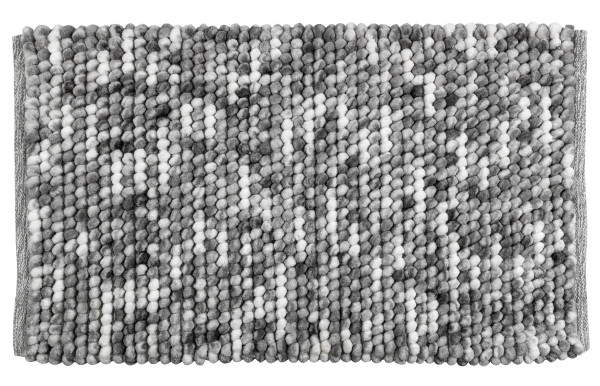 Badematte URDU grau in grau aus Mischgewebe