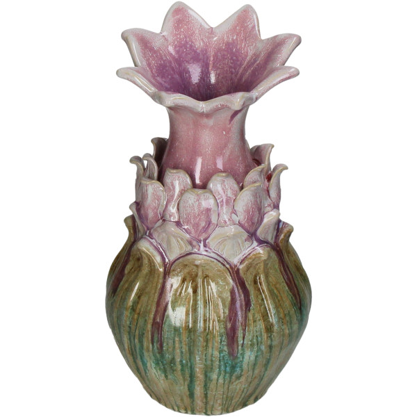 Vase PINK in pink aus Steingut