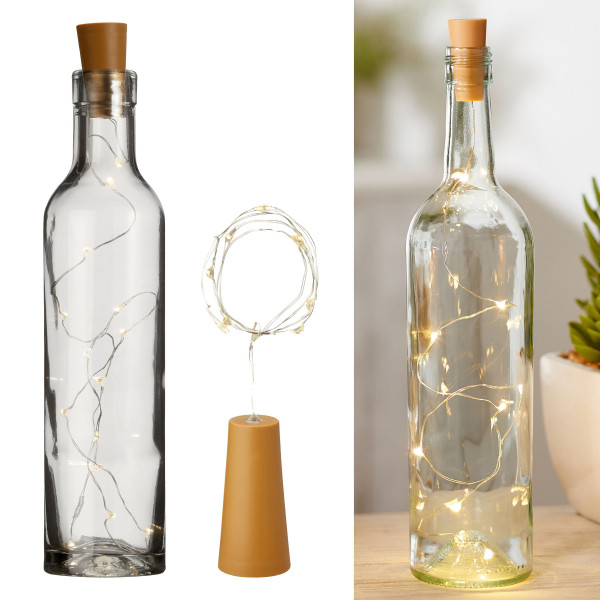 Flaschenverschluss LED in transparent aus Polypropylen