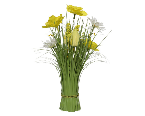Kunstblume Frühjahrsblüher in gelb aus Polyester