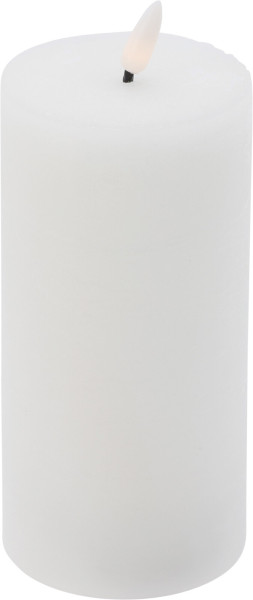 Kerze LED WHITE in weiß aus Wachs