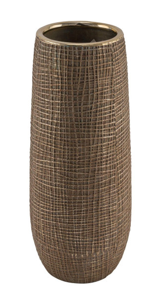 Vase in goldfarben aus Keramik