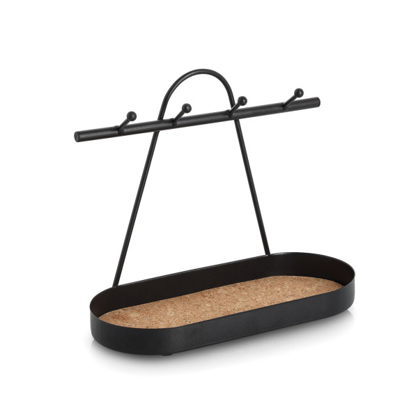 Schlüsselablage NERO in schwarz aus Materialmix