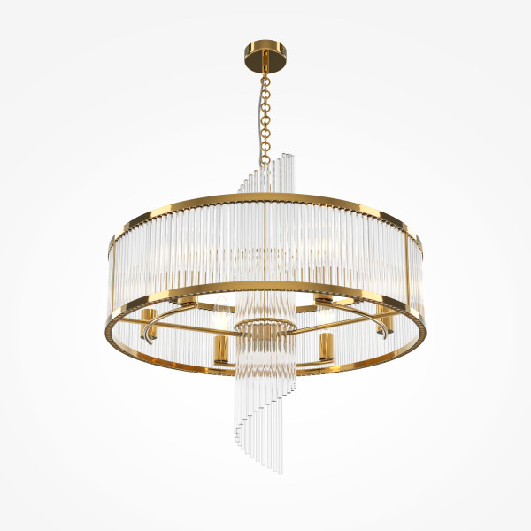 Pendelleuchte FRAME in goldfarben aus Metall