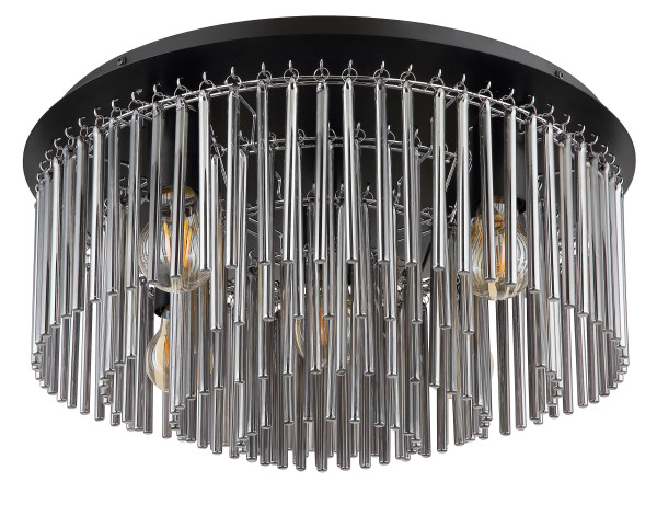 Deckenleuchte GORLEY in schwarz aus Chrom