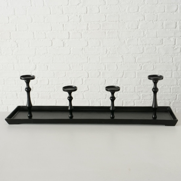 Kerzenleuchter FURO in schwarz aus Aluminium