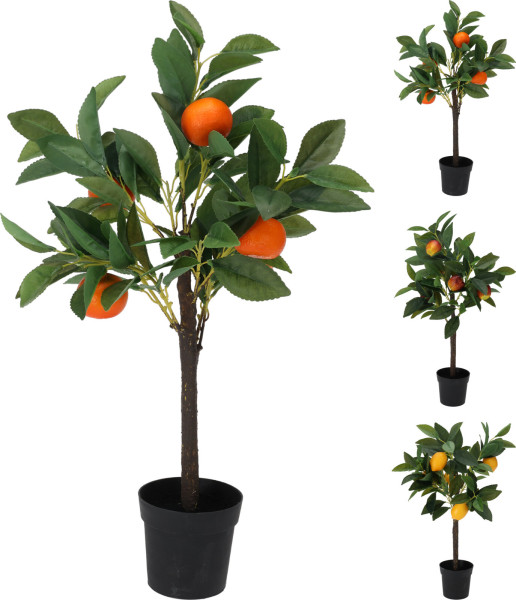 Kunstpflanze OBSTBAUM in grün aus Kunststoff