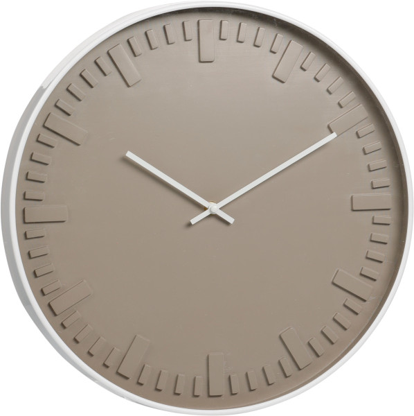 Wanduhr in taupe aus Polypropylen