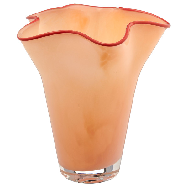 Vase CONSTRUCT in lachs aus Glas