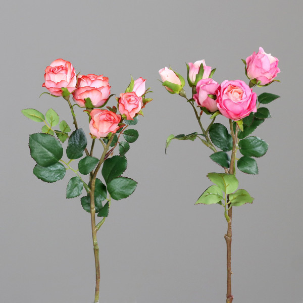 Kunstblume Mini-Rosen-Pick in pink aus Kunststoff