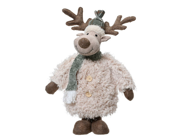 Hirsch in beige aus Polyester