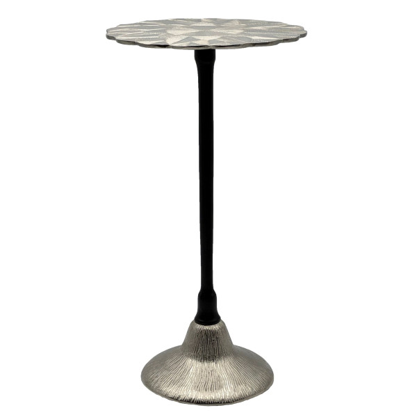 Beistelltisch in silberfarben aus Aluminium