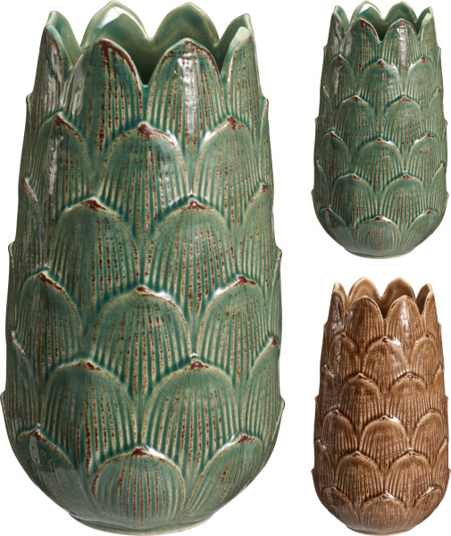 Vase RAUTE in mehrfarbig aus Dolomit