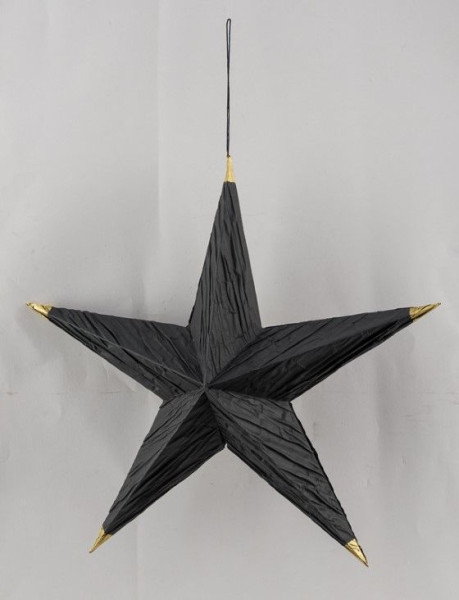 Papierstern in schwarz aus Papier
