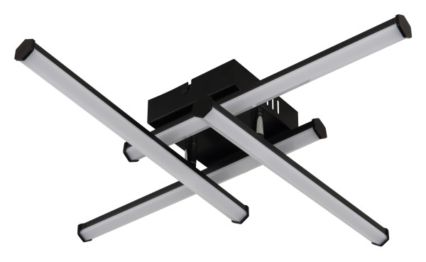 Deckenleuchte KIRINA in schwarz aus Kunststoff