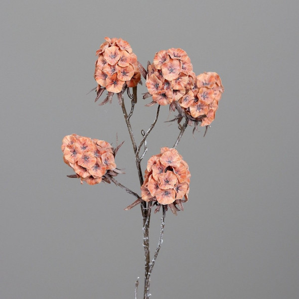 Kunstblume Scabiosa in pfirsich