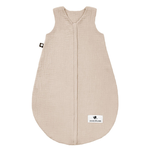 Sommerschlafsack MUSSELIN in sand aus Baumwolle