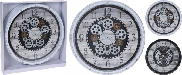 Wanduhr GEARS in mehrfarbig aus Kunststoff