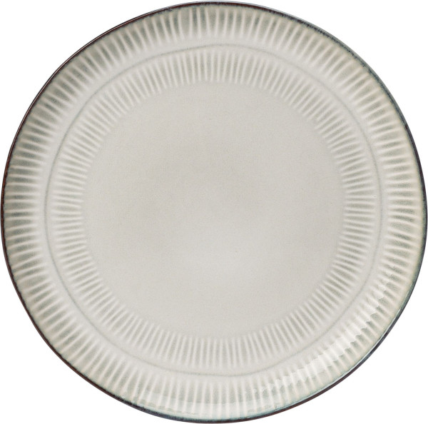 Dessertteller in grau aus Steinzeug