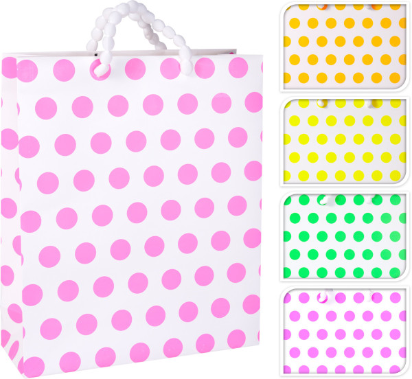Geschenktasche POINTS in mehrfarbig aus Papier
