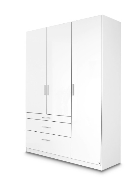 Kleiderschrank GENUA in weiß aus Lack