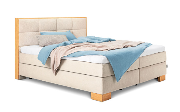 Boxspringbett SANSIBAR SVENDBORG in beige aus Stoff