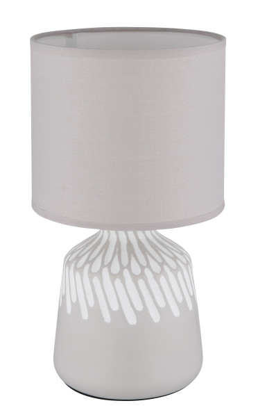 Tischleuchte RELA in grau aus Keramik