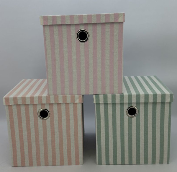 Box STRIPES in mehrfarbig aus Materialmix