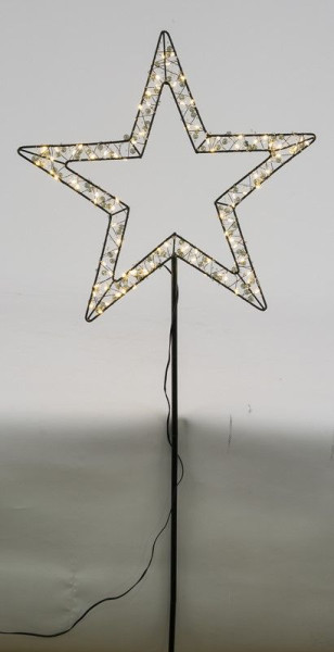 Weihnachtsstern LED Stecker in schwarz aus Metall