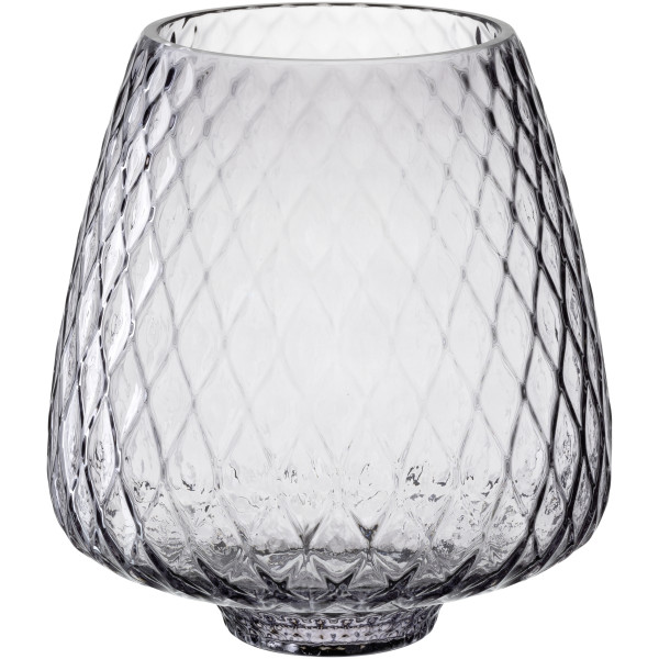 Windlicht GIULIA in grau aus Glas