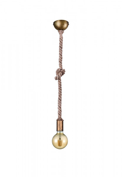 Pendelleuchte ROPE in messingfarben aus Metall