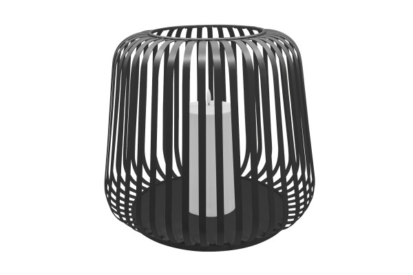 Laterne SOLAR COTTAGE METAL in schwarz aus Metall