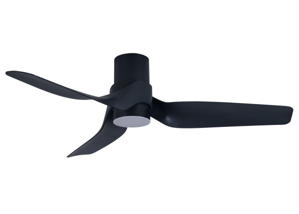 Deckenventilator NAUTICA LED in schwarz aus Kunststoff