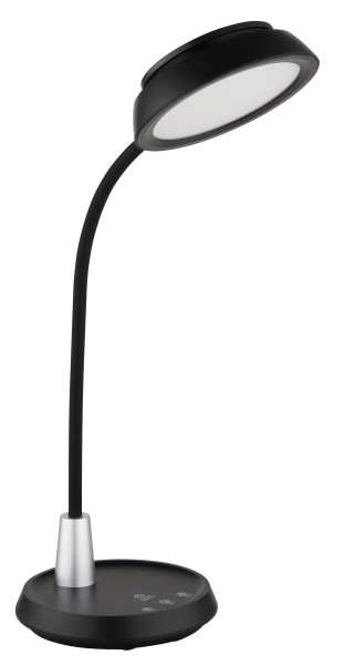 Tischleuchte KIRK in schwarz aus Kunststoff