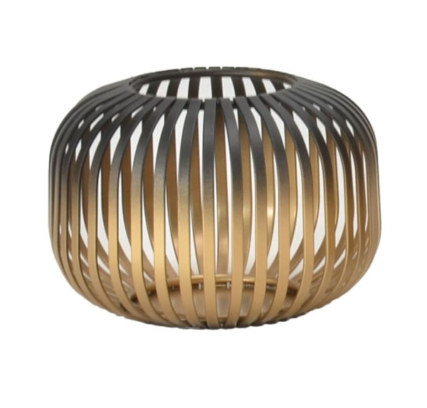 Laterne LUNARO in goldfarben aus Metall