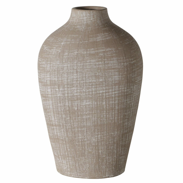 Vase BRISBY in braun aus Keramik