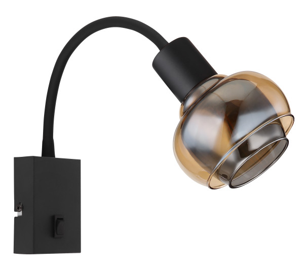Wandleuchte TOKKI in schwarz aus Metall