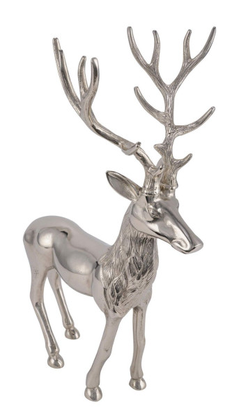 Hirsch in silberfarben aus Aluminium
