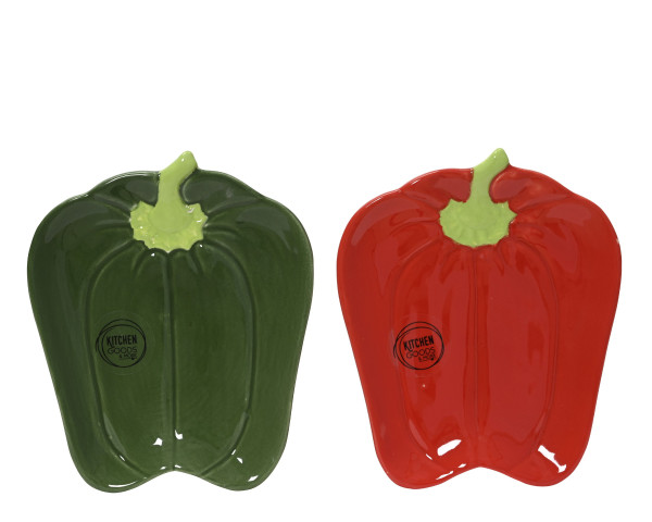 Servierteller PAPRIKA in mehrfarbig aus Dolomit