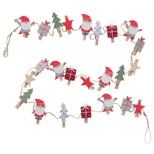 Adventkalender MONTI in mehrfarbig aus Polyester