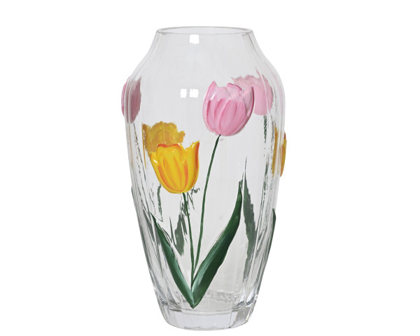 Vase TULPEN in bunt aus Glas