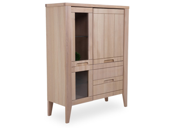Highboard SANSIBAR DORNUM in Wildeiche aus Teilmassiv
