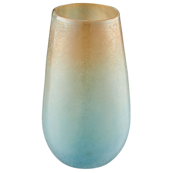 Vase PLANET in blau aus Glas