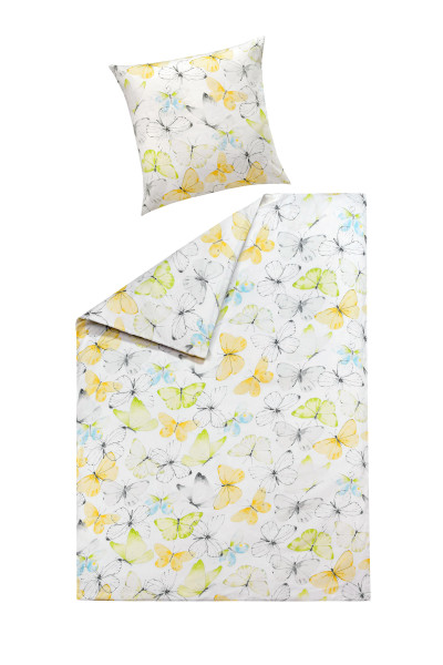 Bettwäsche ALINA Satin in grün aus Baumwolle