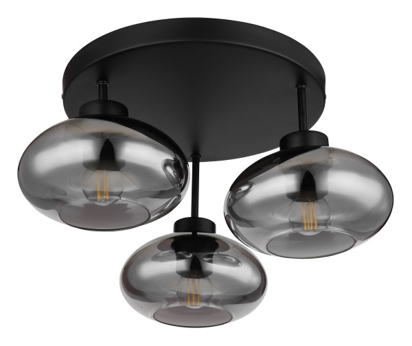 Deckenleuchte SHAUN in schwarz aus Metall