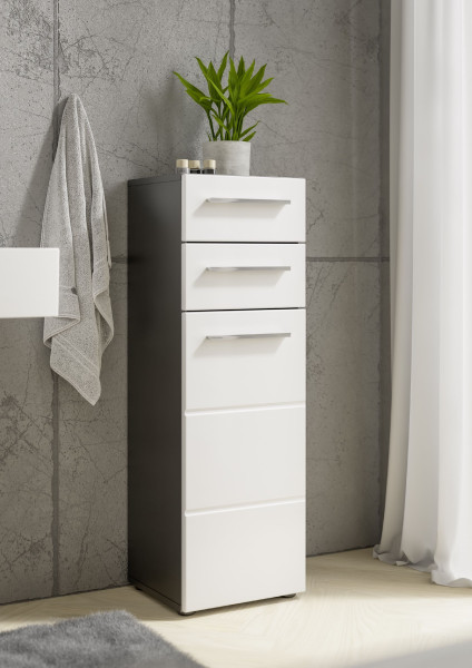 Highboard HARPER GERZE in anthrazit/weiß aus Dekor